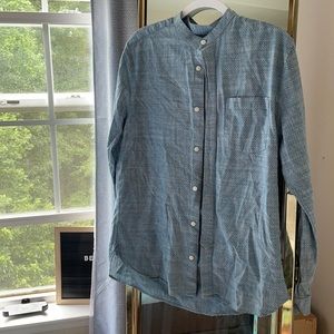 Light Blue, H&M Button Down, white dot pattern